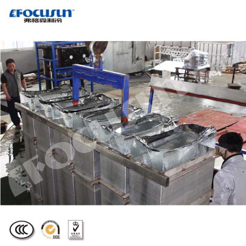 High quality 10 TONS brine system transparent block ice machine